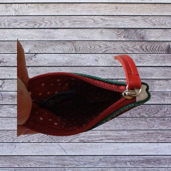 Brighton Zipper Pouch Coin Purse In Love We Trust Fabric Colorful Heart - Picture 3 of 4